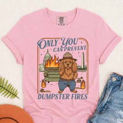 Custom Cavalier Dumpster Fires Unisex Tshirt Blossom
