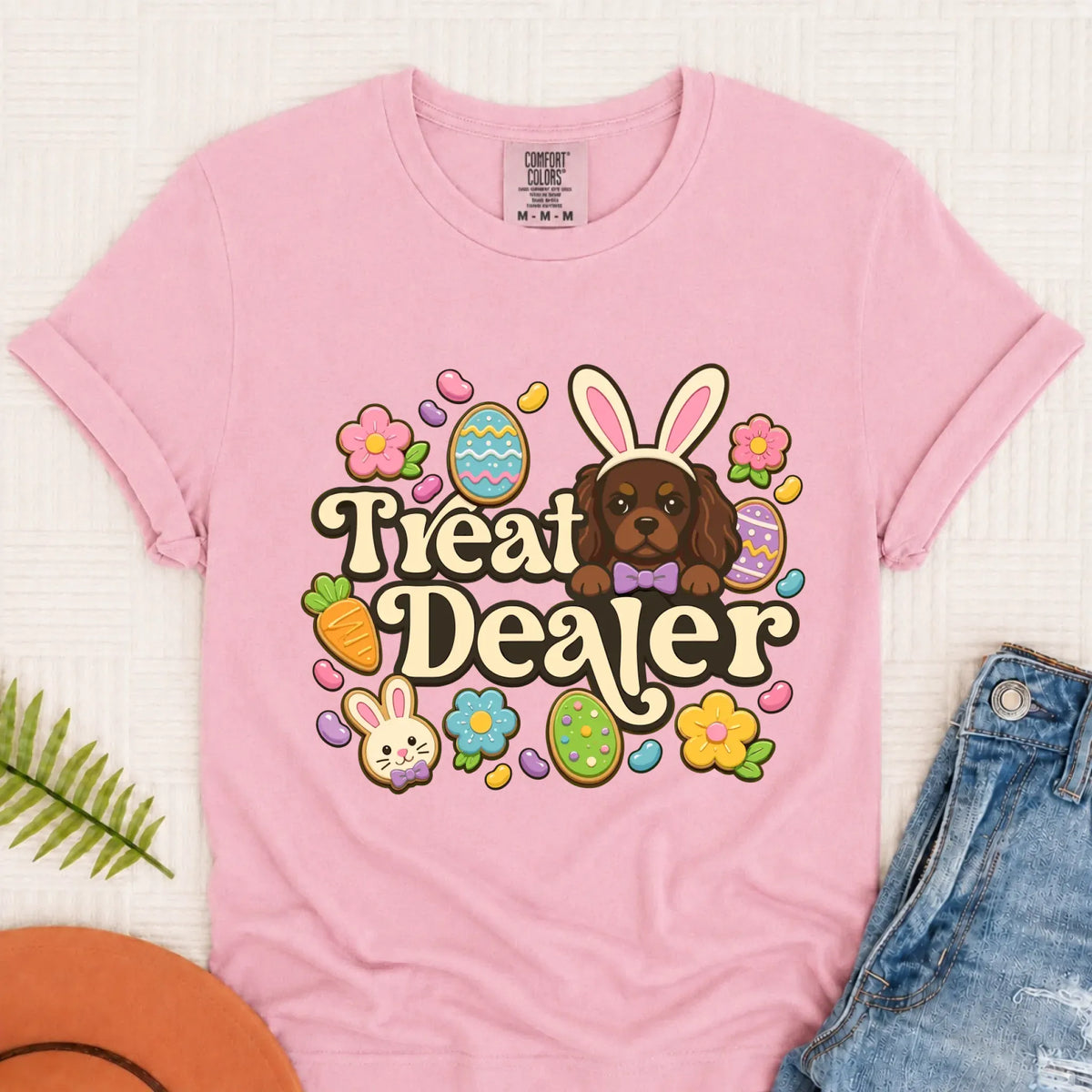 Custom Cavalier Easter Treat Dealer Unisex Tshirt Blossom