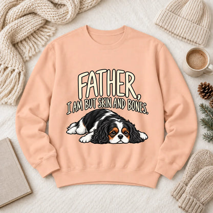 Custom Cavalier Father Skin Bones Unisex Sweatshirt Peachy