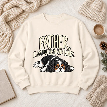 Custom Cavalier Father Skin Bones Unisex Sweatshirt Ivory