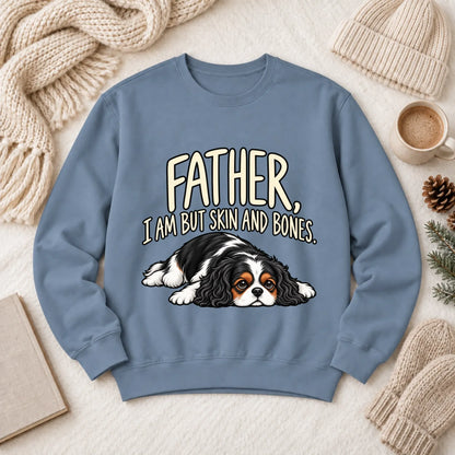 Custom Cavalier Father Skin Bones Unisex Sweatshirt Blue Jean