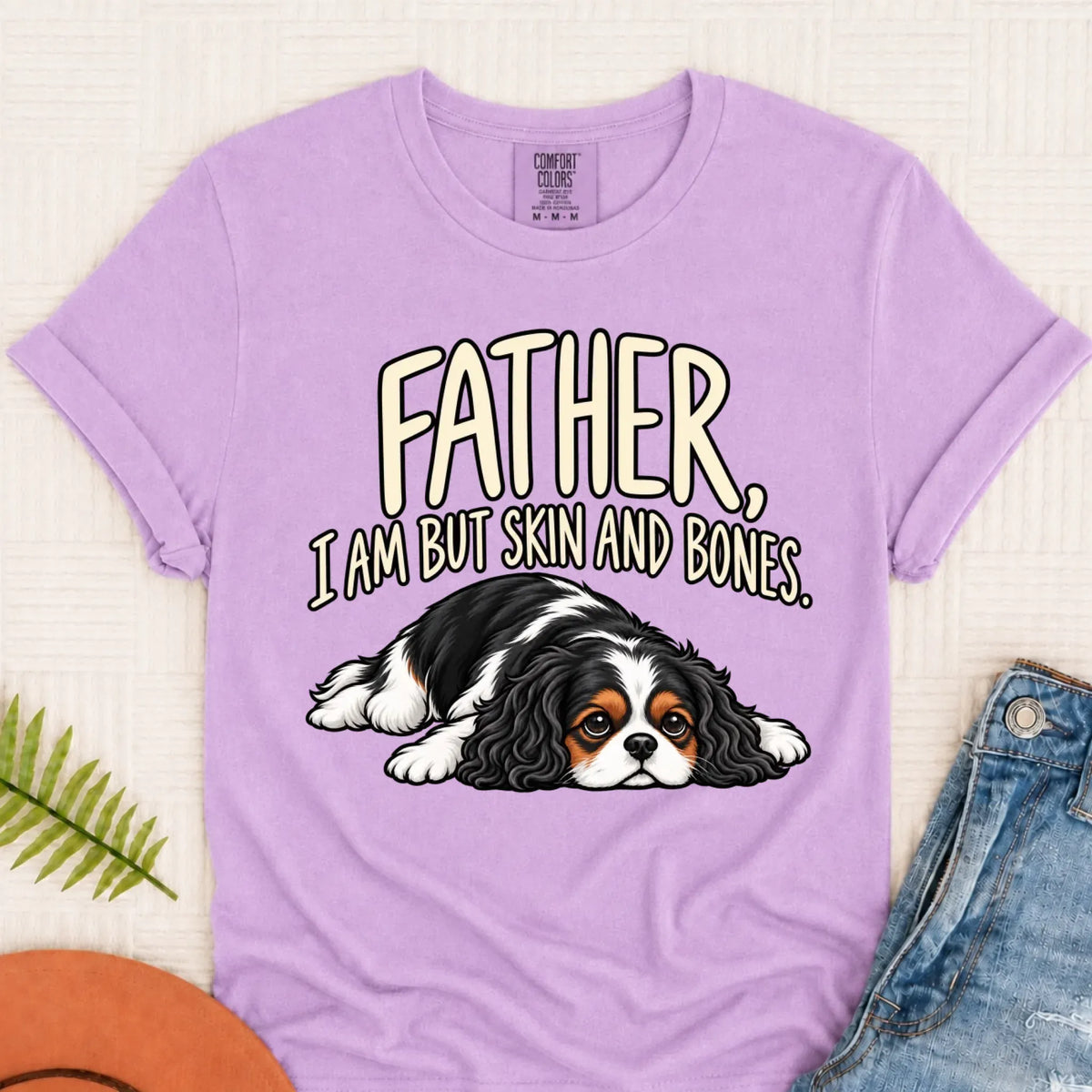 Custom Cavalier Father Skin Bones Unisex Tshirt Orchid