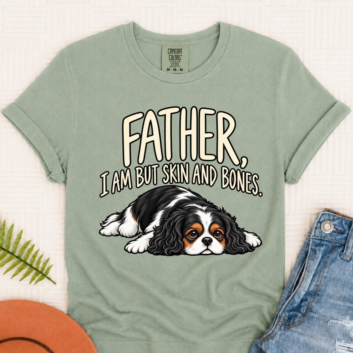 Custom Cavalier Father Skin Bones Unisex Tshirt Bay
