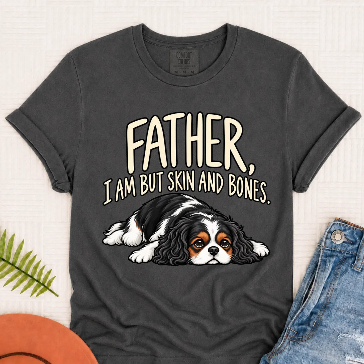 Custom Cavalier Father Skin Bones Unisex Tshirt Pepper