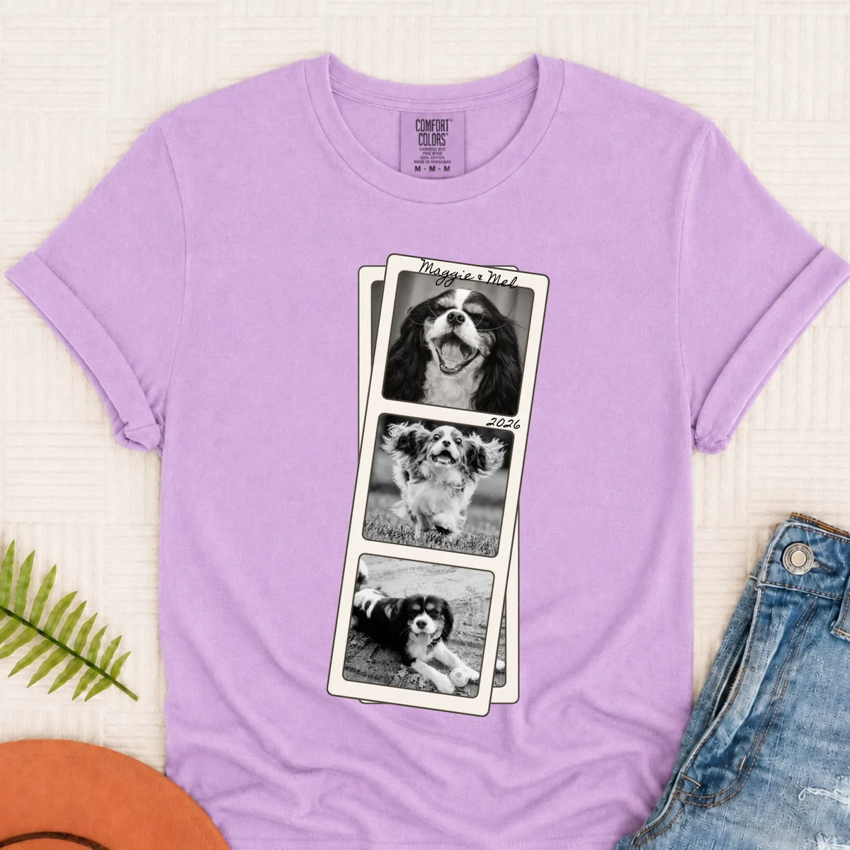 Custom Cavalier Film Strip Unisex TShirt Orchid