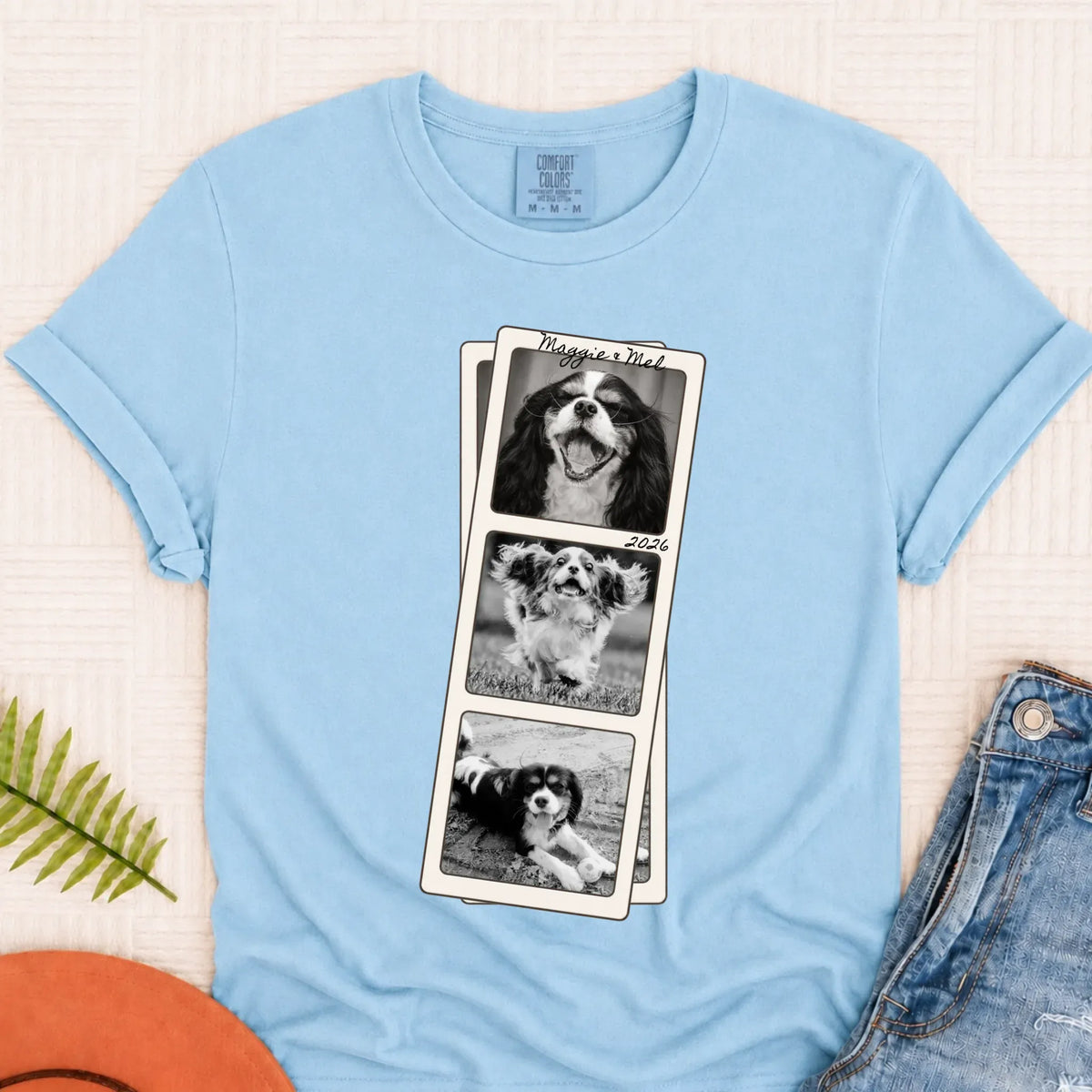 Custom Cavalier Film Strip Unisex TShirt Chambray