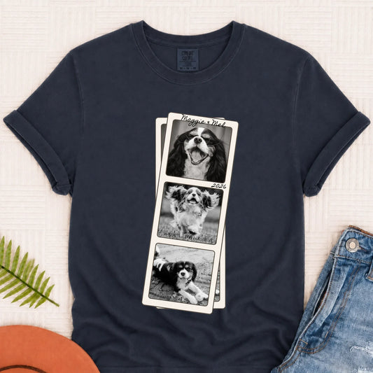 Custom Cavalier Film Strip Unisex TShirt Navy