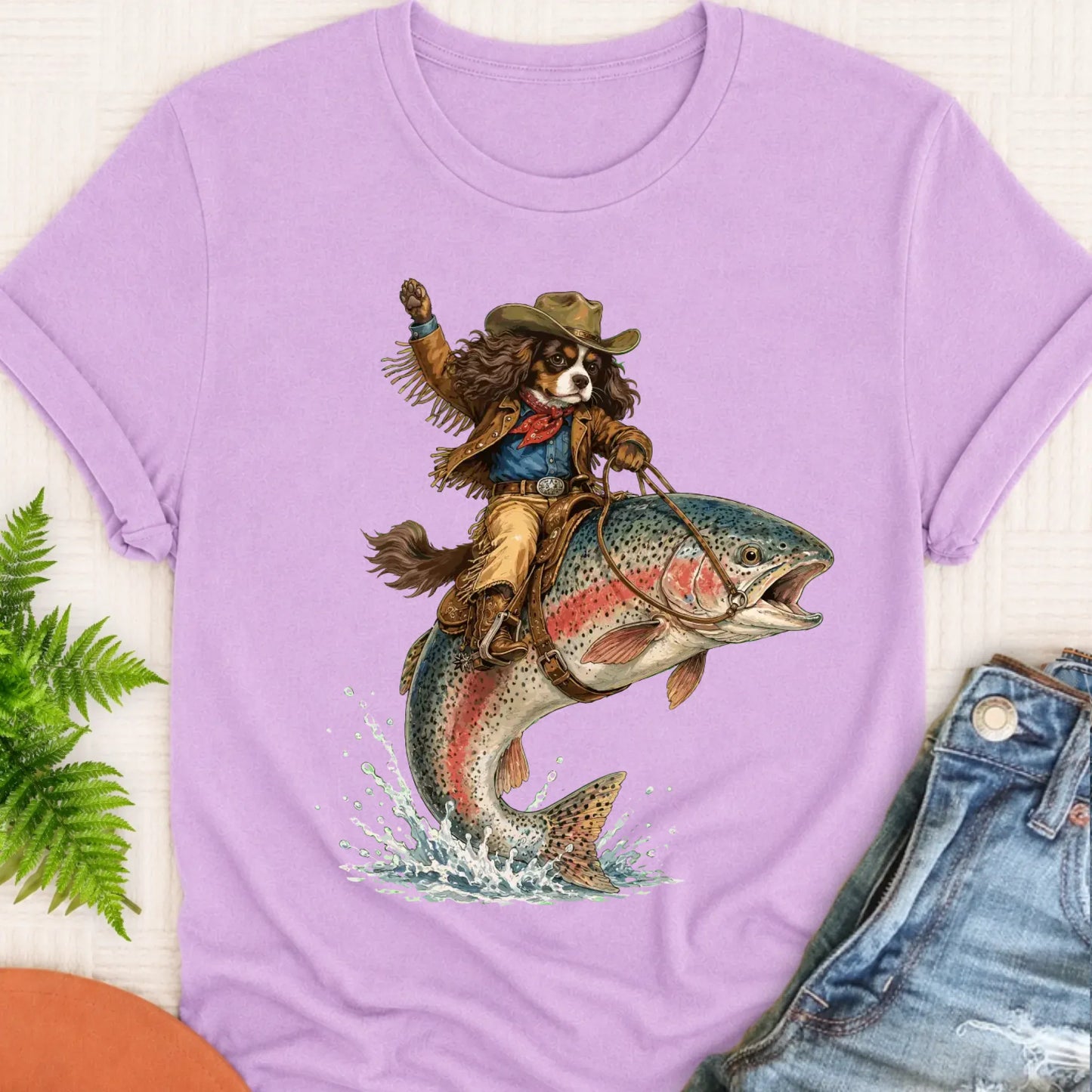 T-Shirt Orchid / S Custom Cavalier Fishing Unisex Tshirt