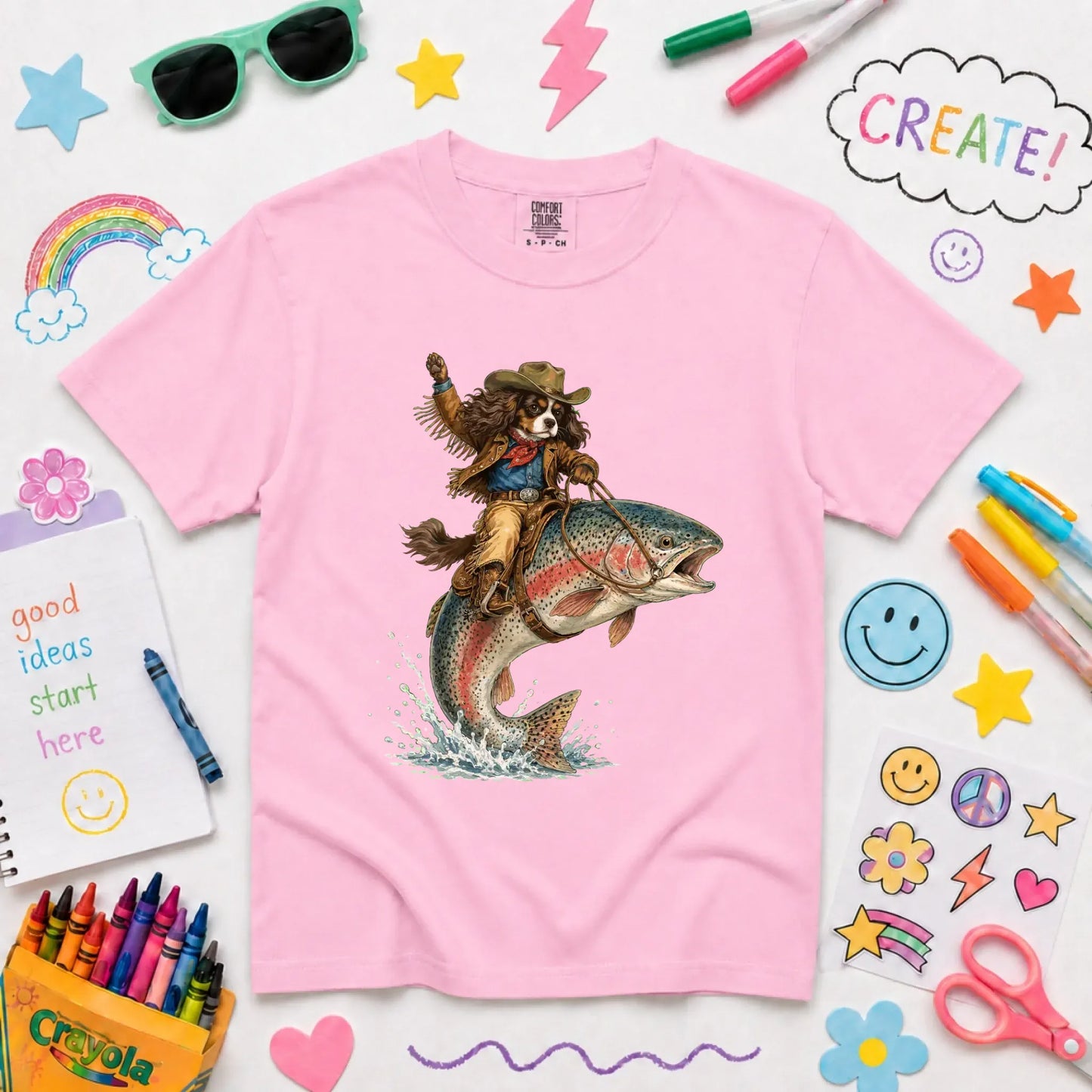 Custom Cavalier Fishing Unisex Youth Tshirt Blossom
