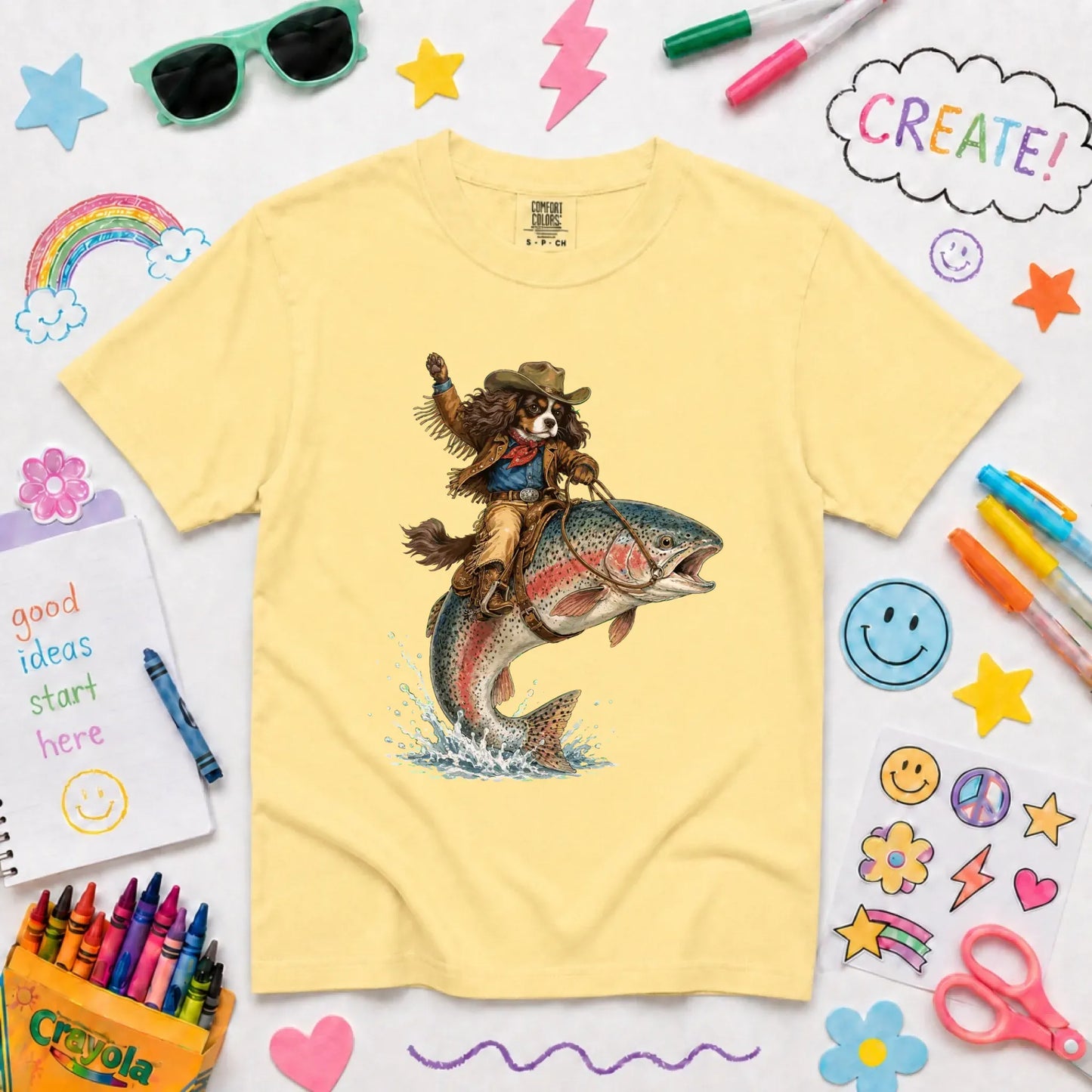 Custom Cavalier Fishing Unisex Youth Tshirt Butter