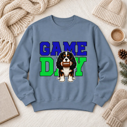 Custom Cavalier Football Game Day Unisex Sweatshirt Blue Jean