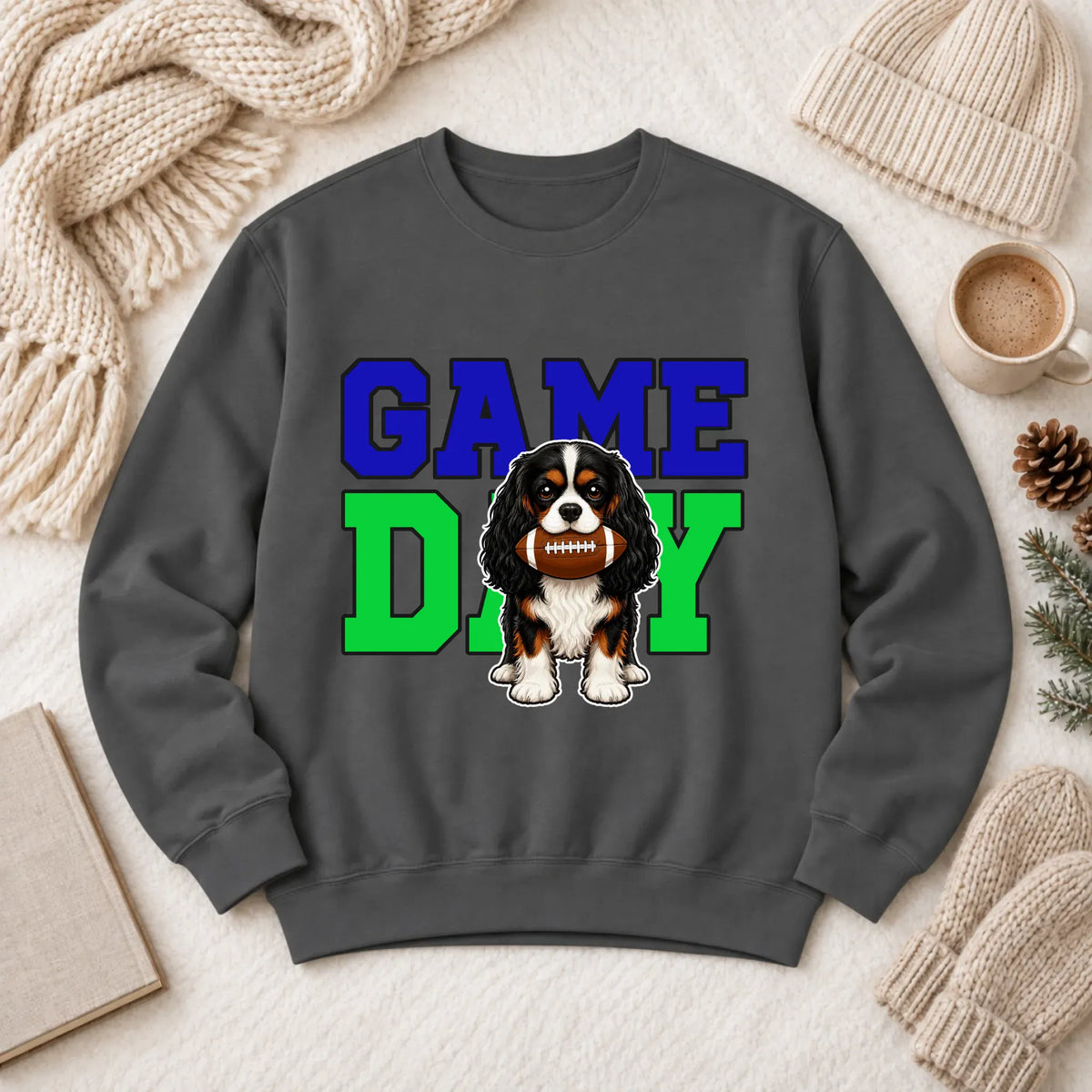 Custom Cavalier Football Game Day Unisex Sweatshirt Pepper
