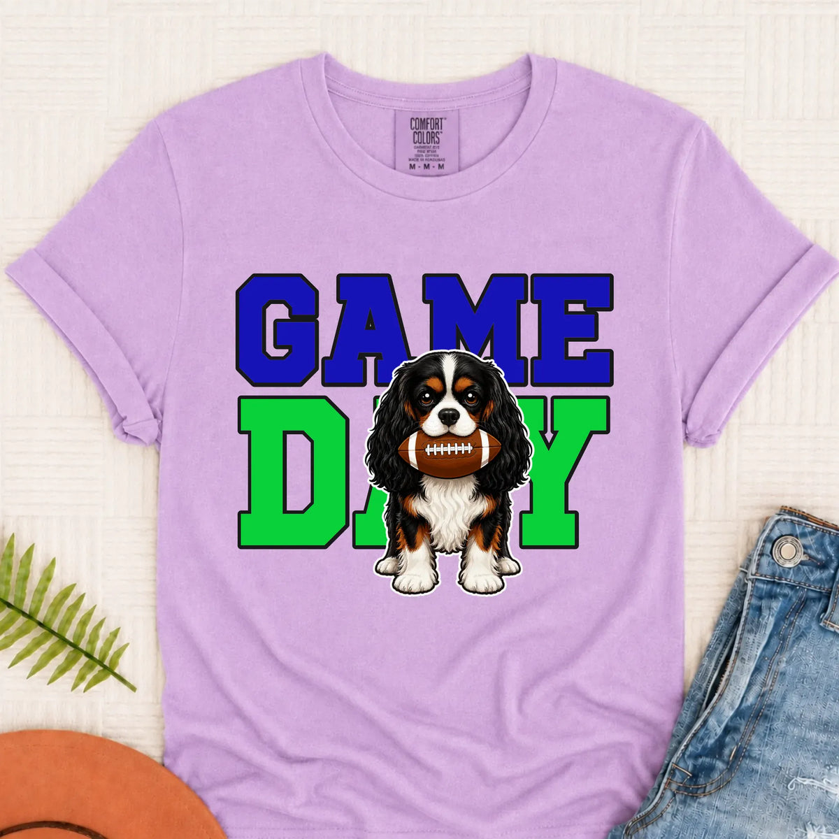 Custom Cavalier Football Game Day Unisex Tshirt Orchid