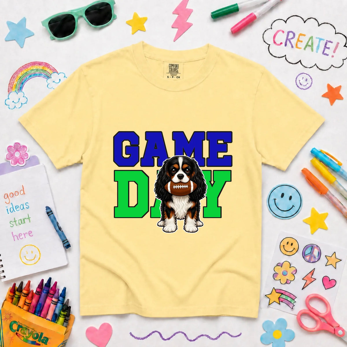 Custom Cavalier Football Game Day YOUTH Unisex Tshirt NEW Youth Midweight Tee Butter