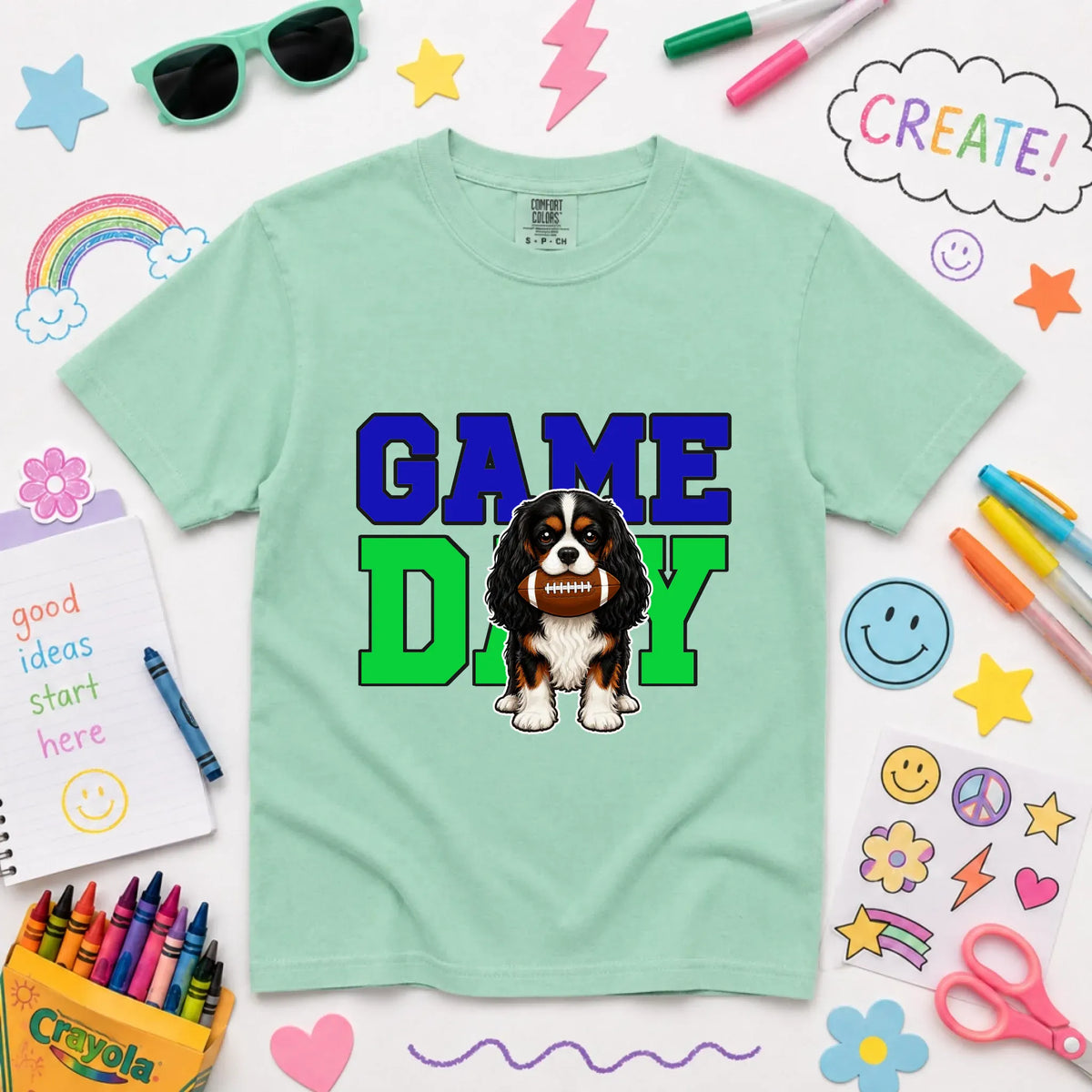 Custom Cavalier Football Game Day YOUTH Unisex Tshirt NEW Youth Midweight Tee Island Reef