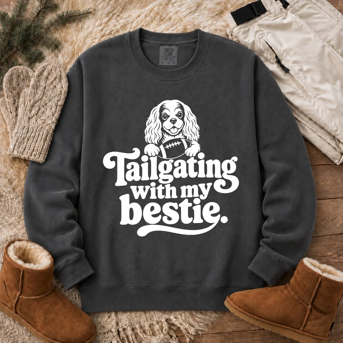 Custom Cavalier Football Tailgating Unisex Sweatshirt Pepper