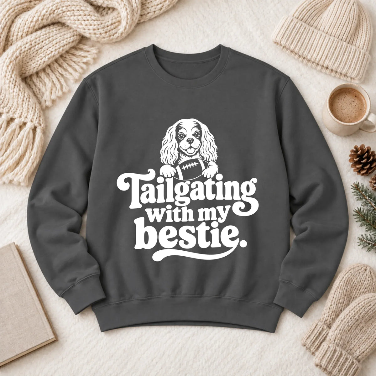 Custom Cavalier Football Tailgating Unisex Sweatshirt Pepper