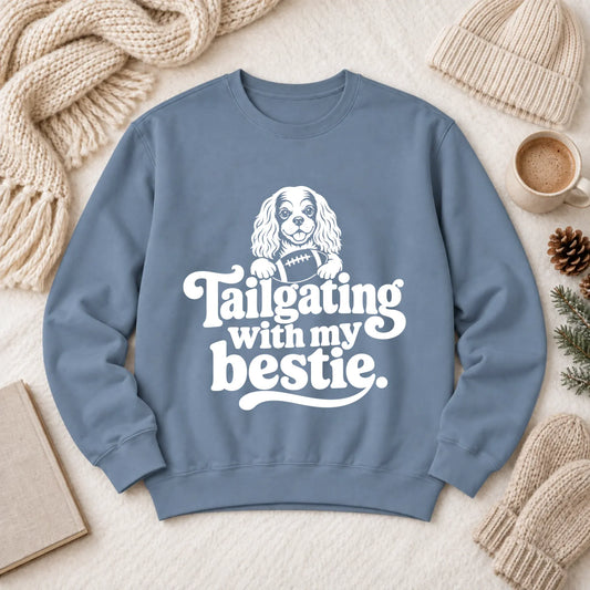 Custom Cavalier Football Tailgating Unisex Sweatshirt Blue Jean