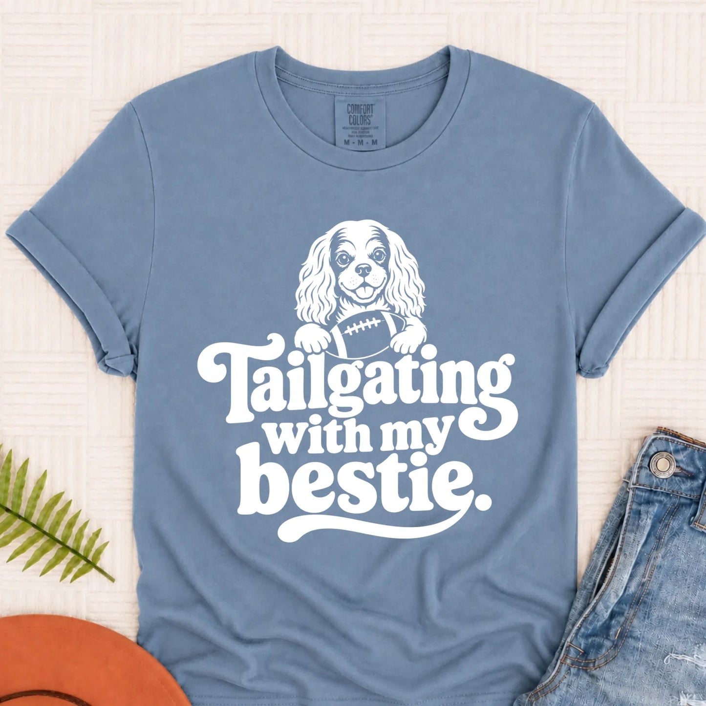 Custom Cavalier Football Tailgating Unisex TShirt Blue Jean