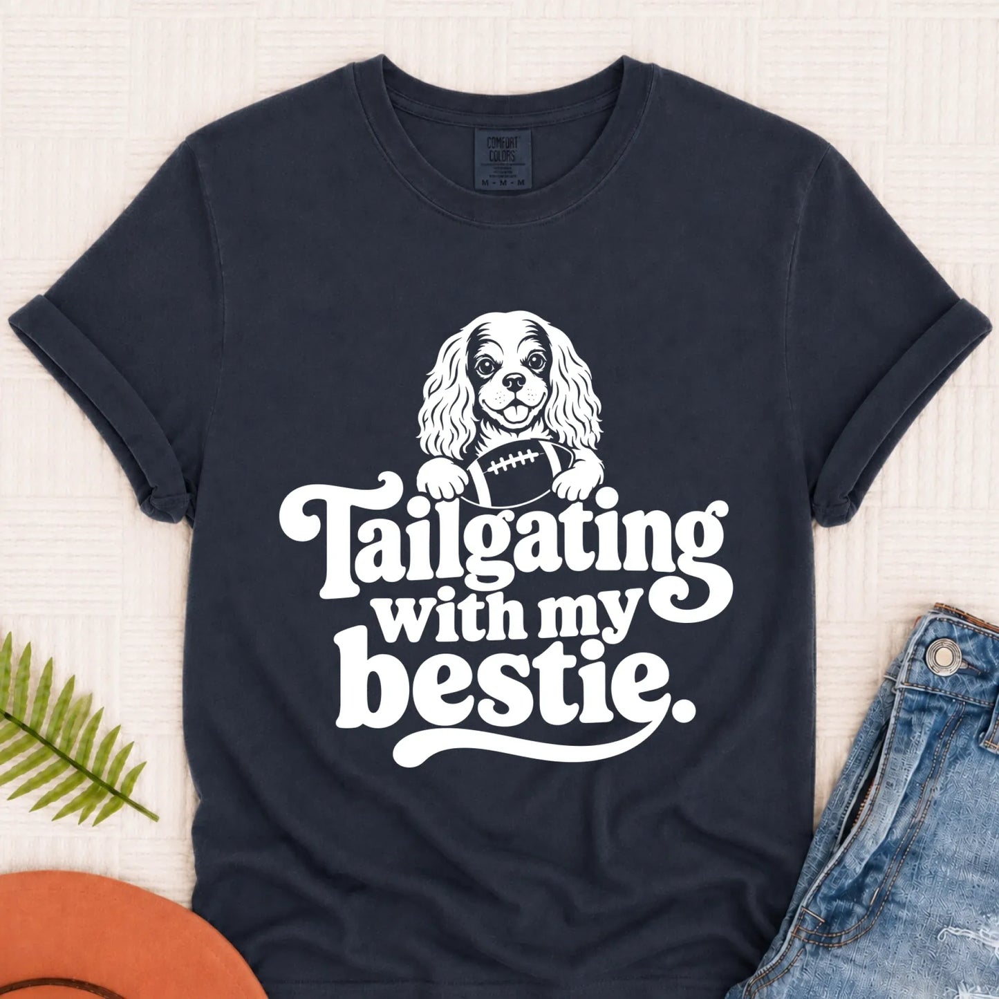 Custom Cavalier Football Tailgating Unisex TShirt Navy