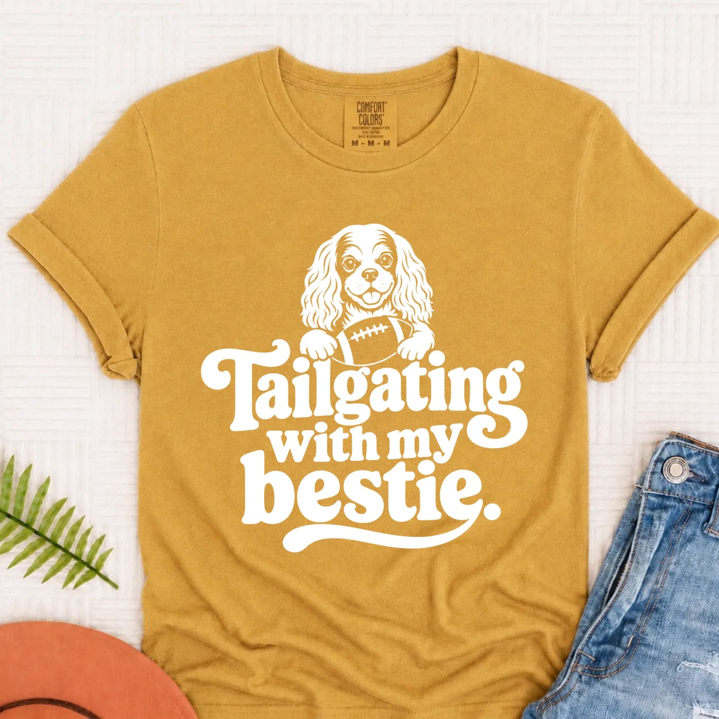 Custom Cavalier Football Tailgating Unisex TShirt Mustard