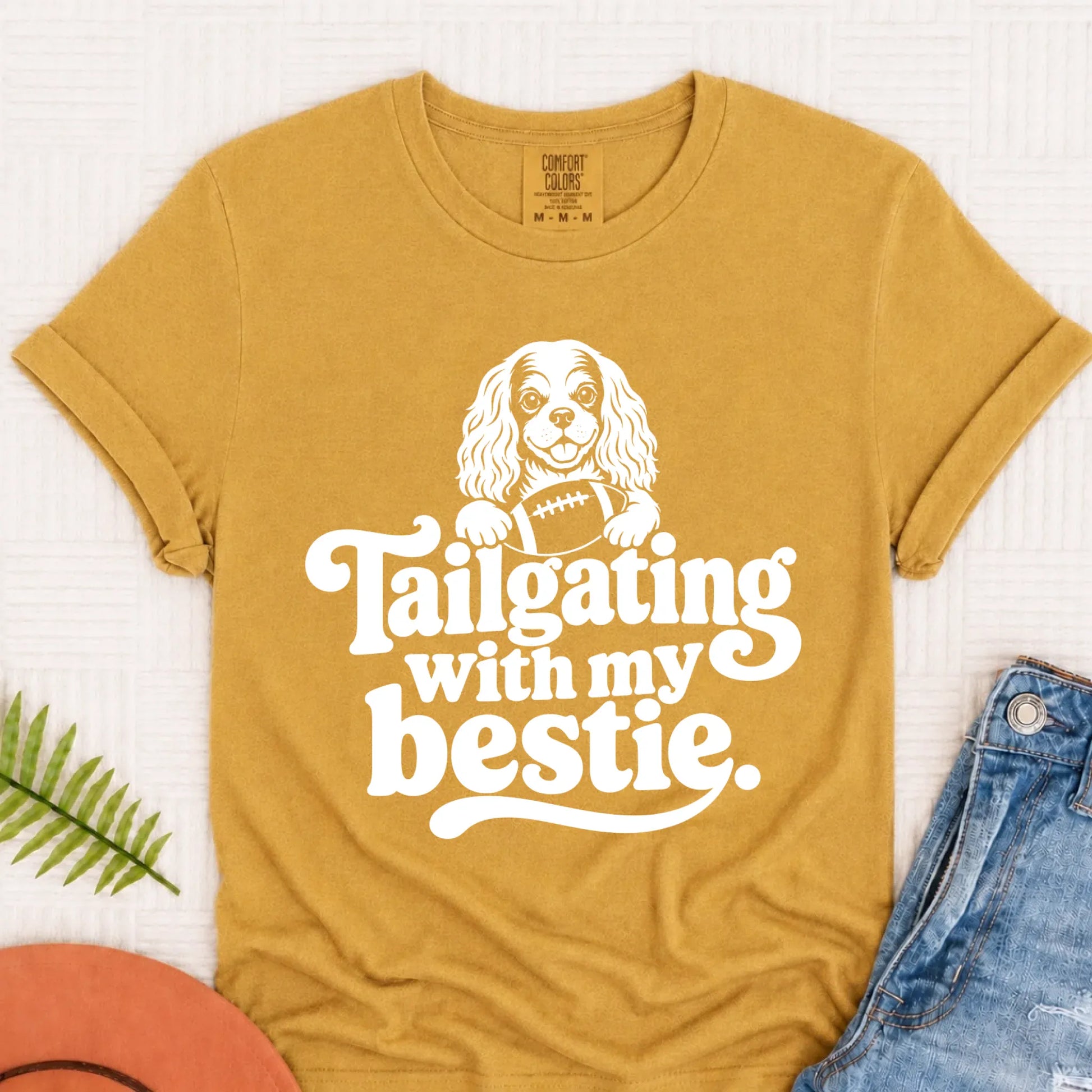 Custom Cavalier Football Tailgating Unisex TShirt Mustard