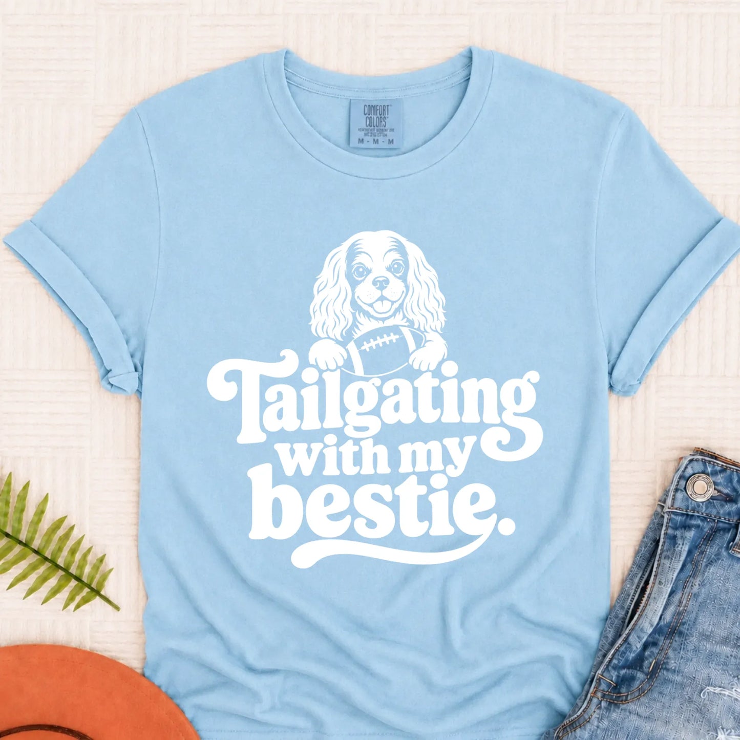 Custom Cavalier Football Tailgating Unisex TShirt Chambray