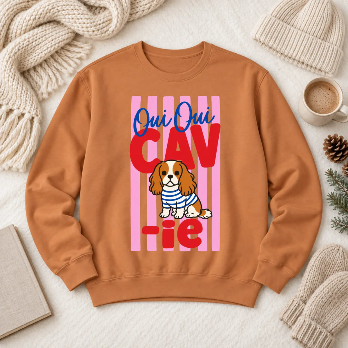 Custom Cavalier French Oui Oui Unisex Sweatshirt Yam