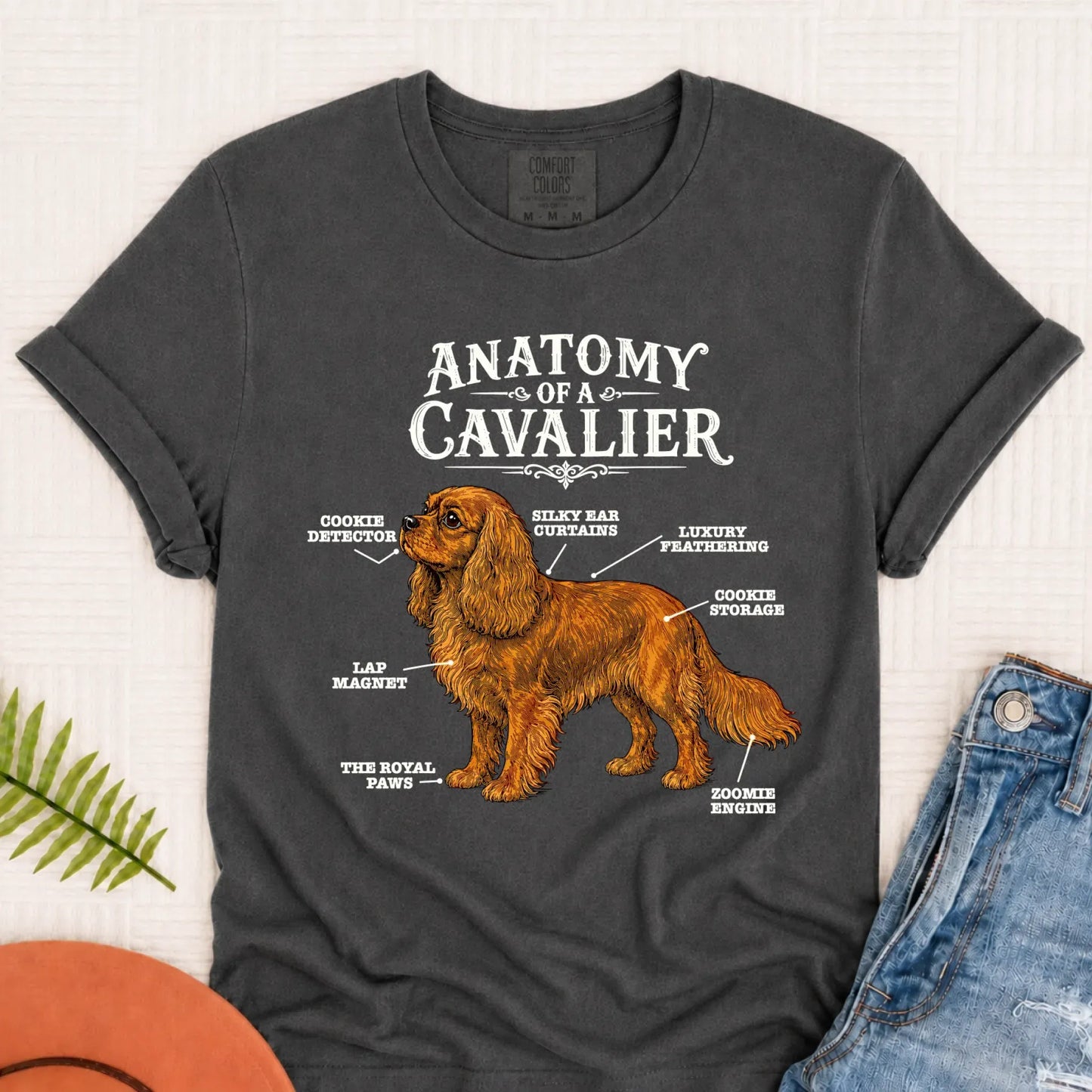 Custom Cavalier Funny Anatomy Unisex TShirt Pepper