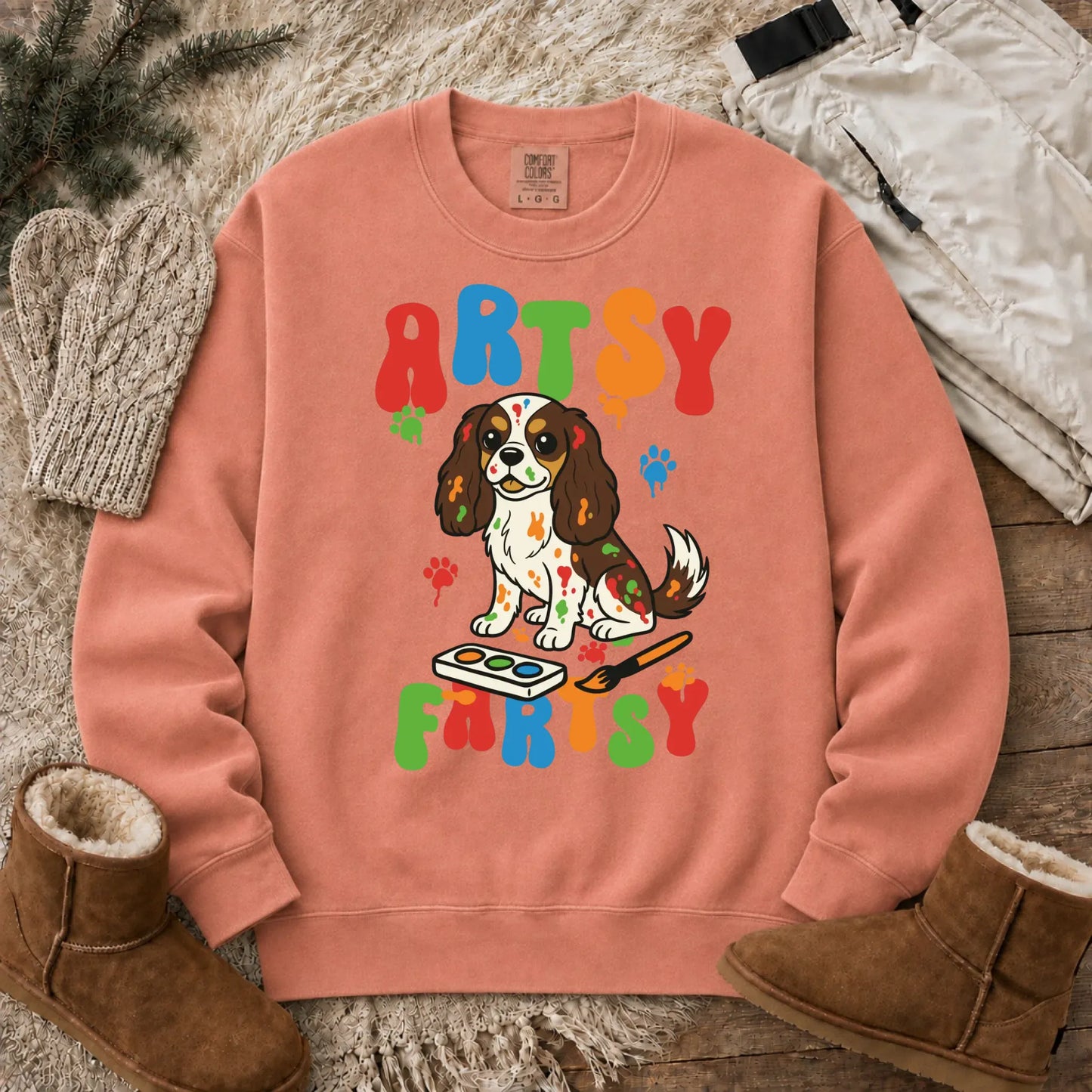 Sweatshirt Terracotta / S Custom Cavalier Funny Artist Painter Unisex Sweatshirt
