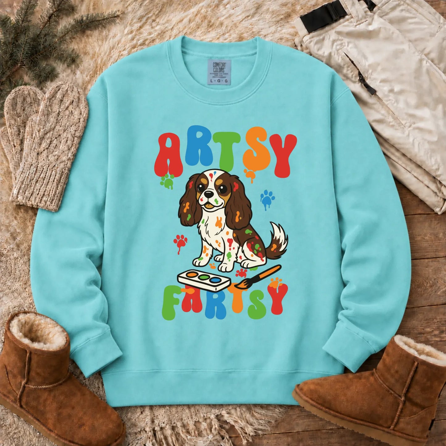 Sweatshirt Chalky Mint / S Custom Cavalier Funny Artist Painter Unisex Sweatshirt