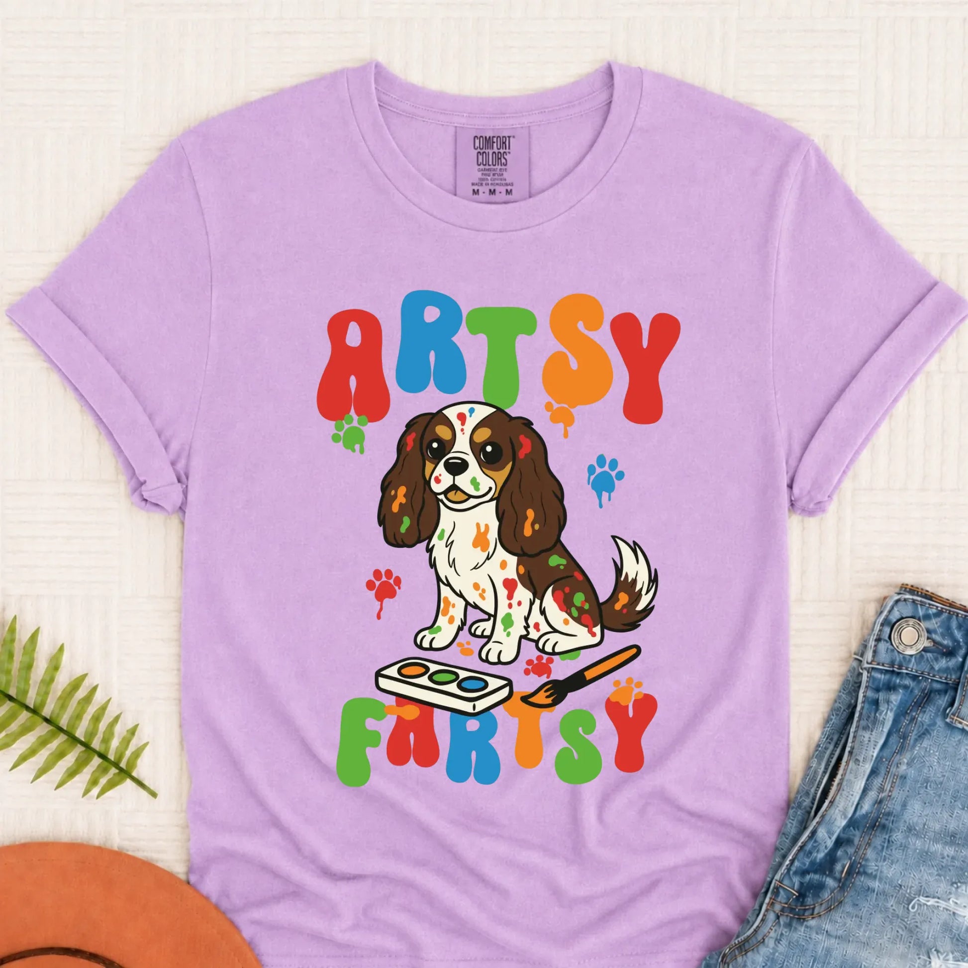 T-Shirt Orchid / S Custom Cavalier Funny Artist Painter Unisex Tshirt