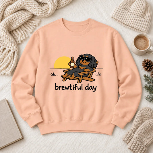 Custom Cavalier Funny Beer Unisex Sweatshirt Peachy