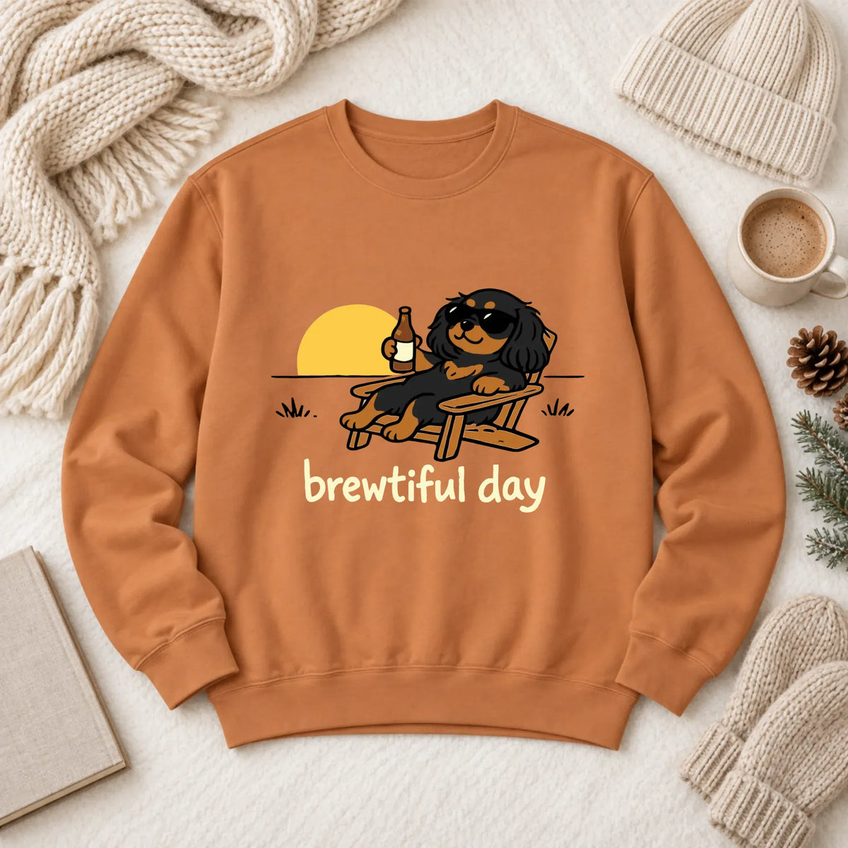 Custom Cavalier Funny Beer Unisex Sweatshirt Yam