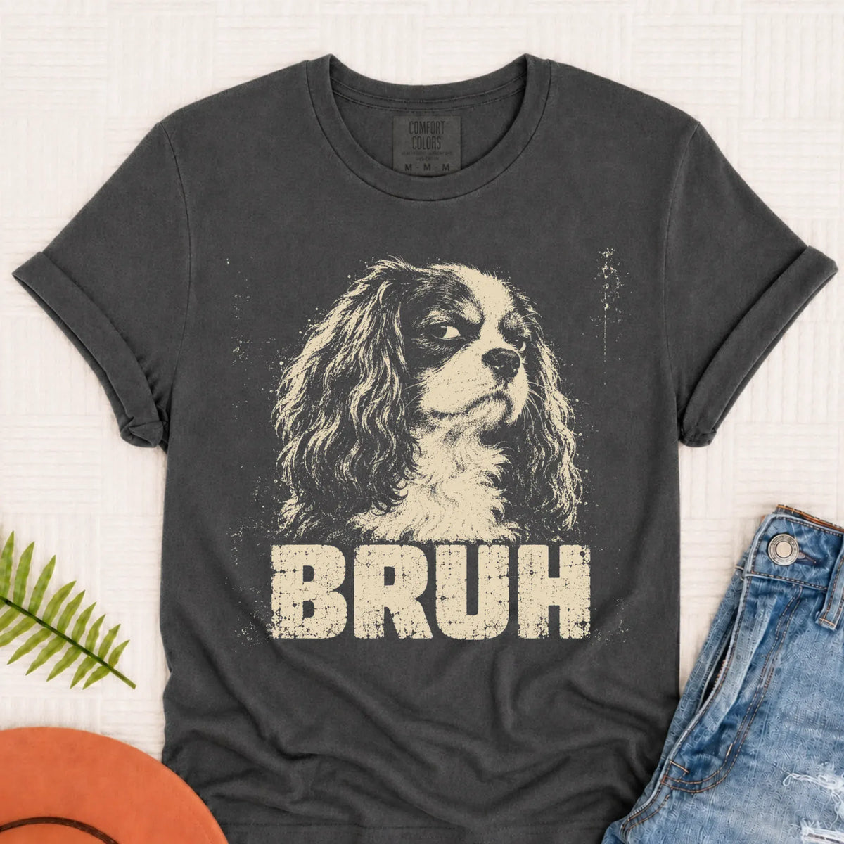 T-Shirt Pepper / S Custom Cavalier Funny Bruh Unisex TShirt