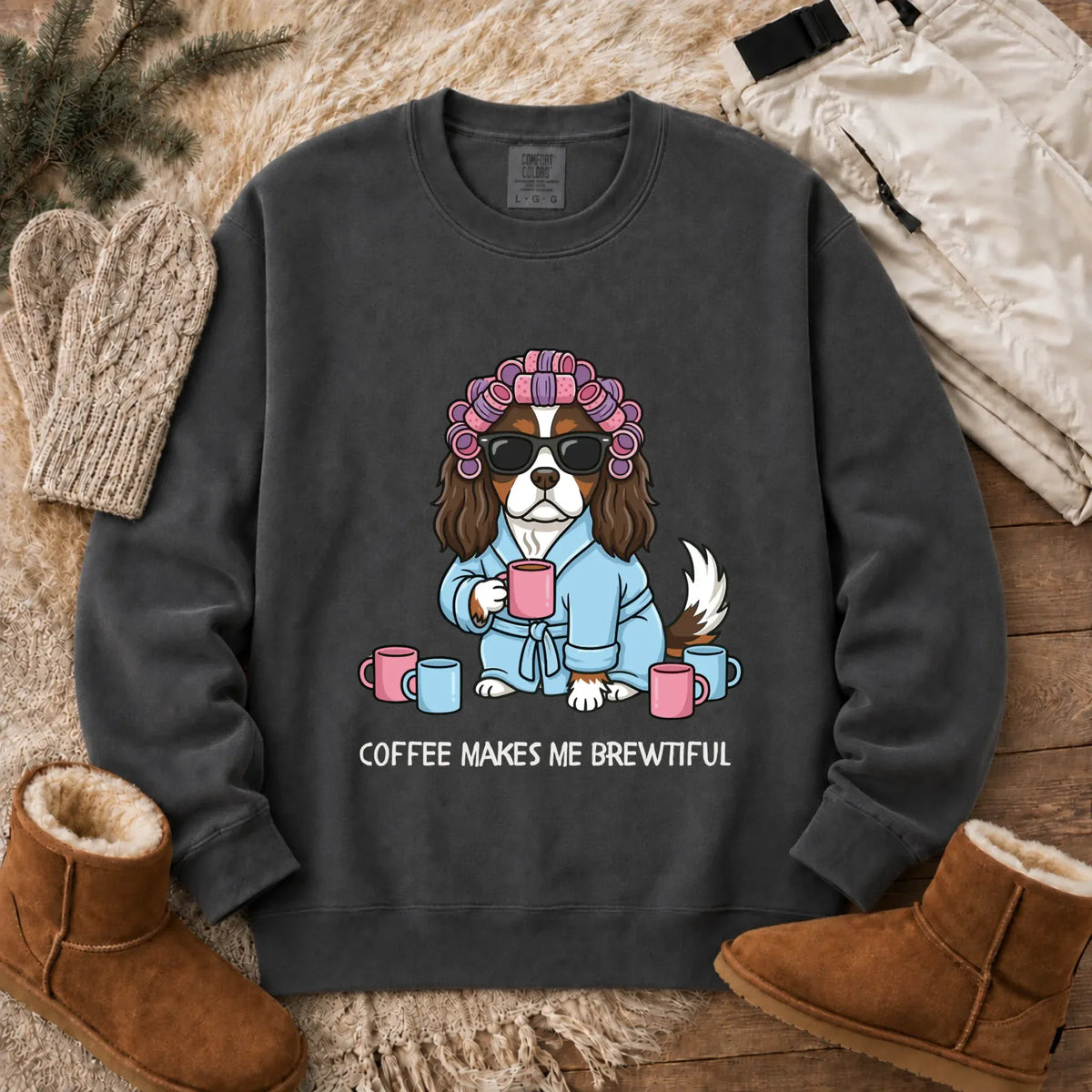 Sweatshirt Pepper / S Custom Cavalier Funny Coffee Unisex Sweatshirt