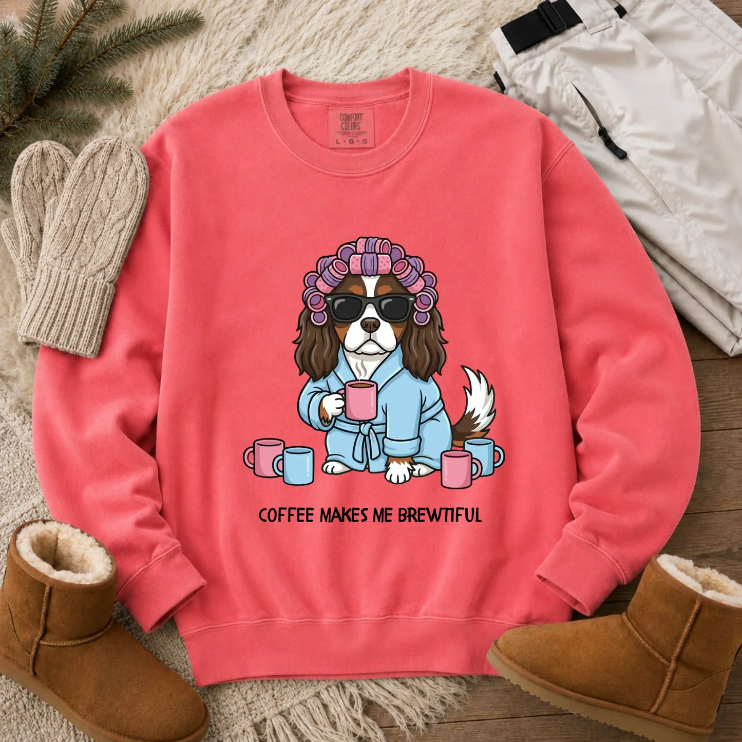 Sweatshirt Watermelon / S Custom Cavalier Funny Coffee Unisex Sweatshirt