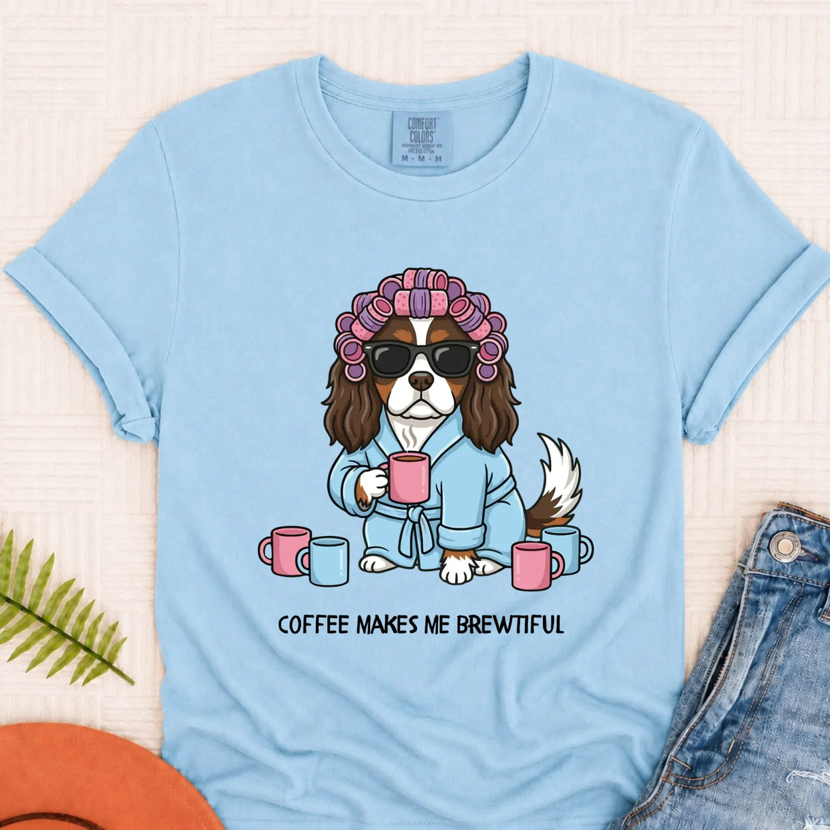 T-Shirt Chambray / S Custom Cavalier Funny Coffee Unisex TShirt