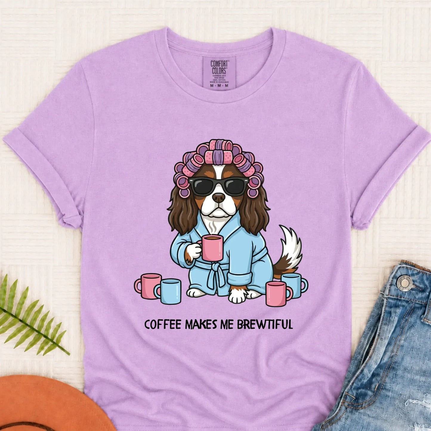 T-Shirt Orchid / S Custom Cavalier Funny Coffee Unisex TShirt