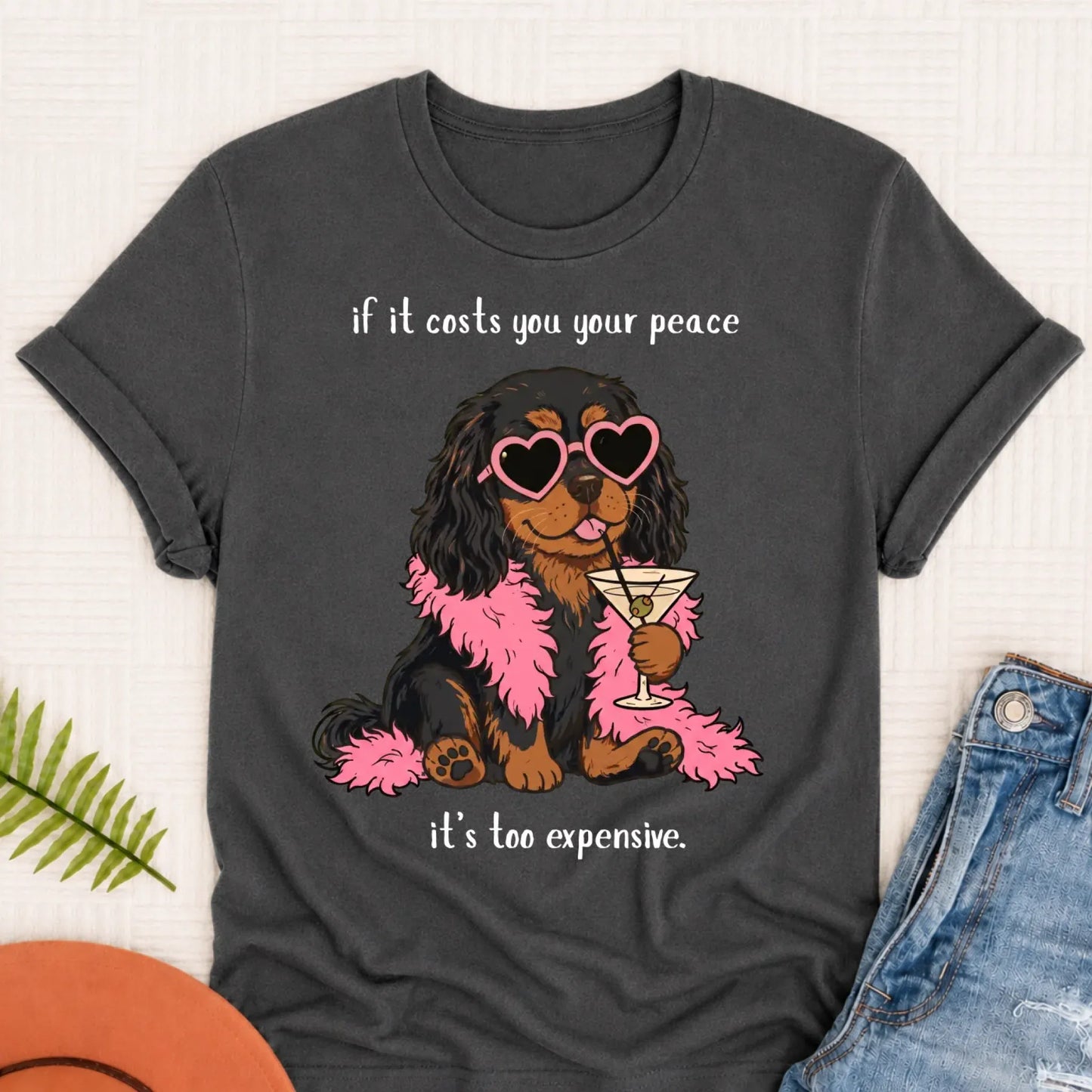 Custom Cavalier Funny Costs You Peace Unisex TShirt Pepper