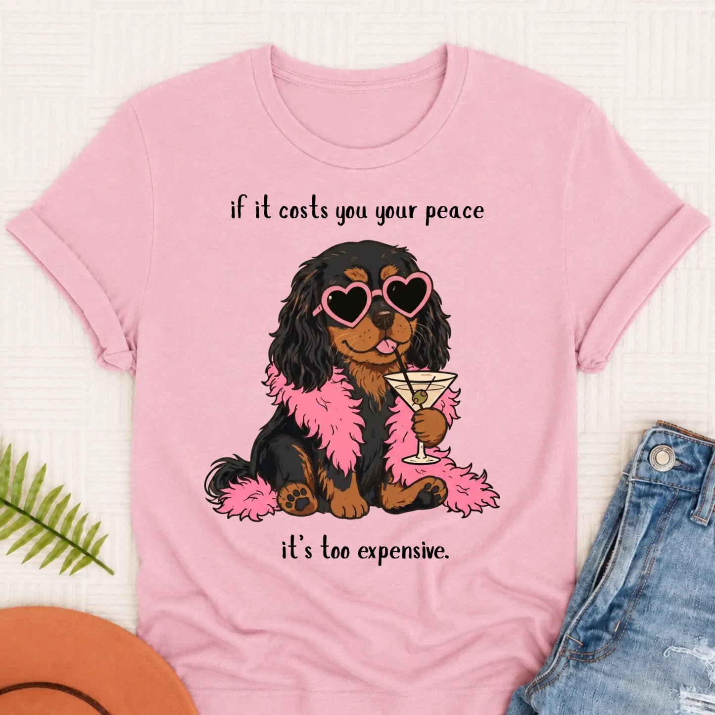 Custom Cavalier Funny Costs You Peace Unisex TShirt Blossom