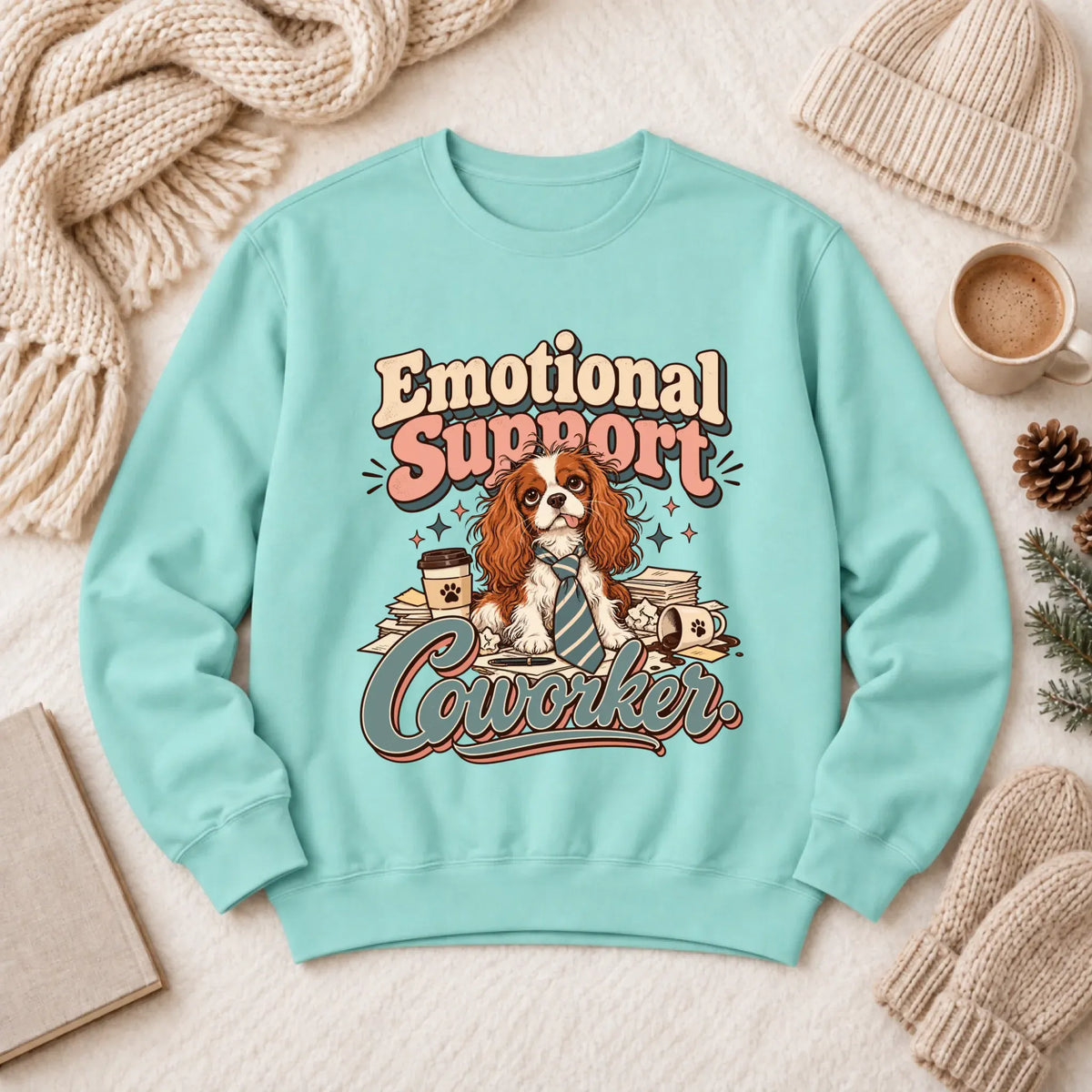 Customizer 1466 LW Sweatshirt Light / Chalky Mint / S Custom Cavalier Funny Coworker Unisex Sweatshirt