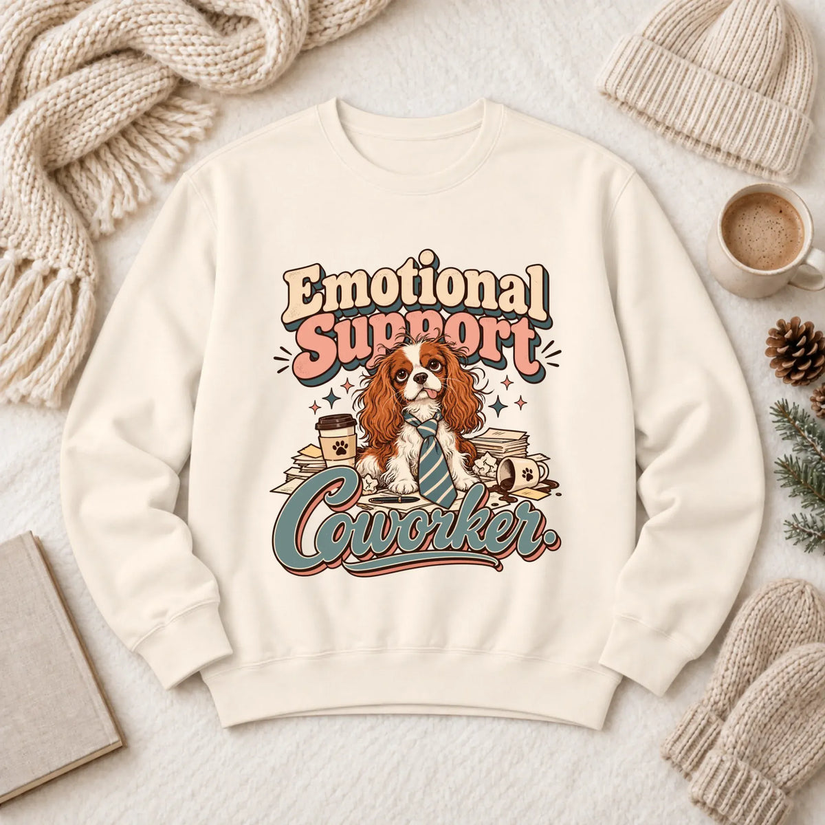 Customizer 1466 LW Sweatshirt Light / Ivory / S Custom Cavalier Funny Coworker Unisex Sweatshirt
