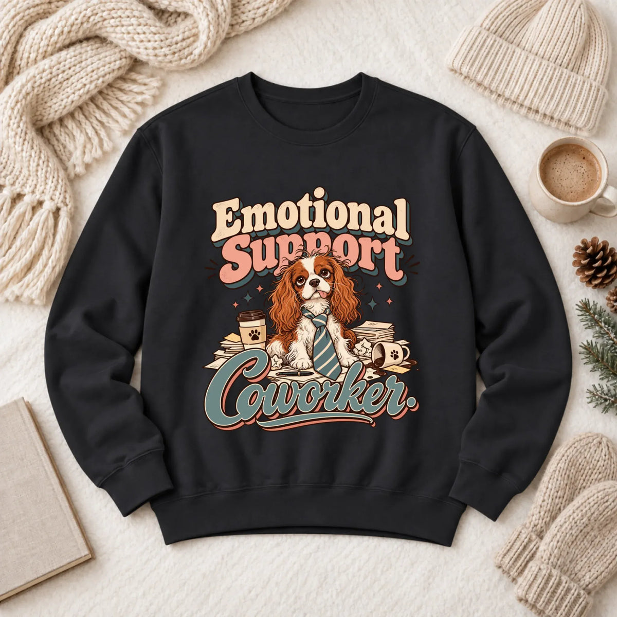 Customizer 1466 LW Sweatshirt Dark / Black / S Custom Cavalier Funny Coworker Unisex Sweatshirt