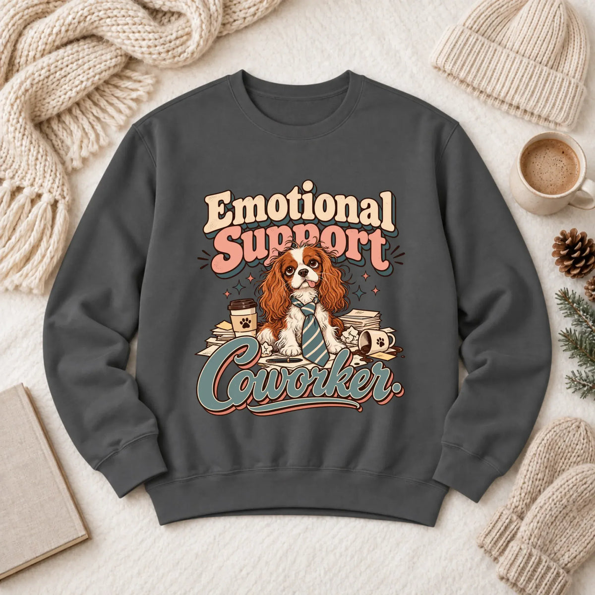 Customizer 1466 LW Sweatshirt Dark / Pepper / S Custom Cavalier Funny Coworker Unisex Sweatshirt