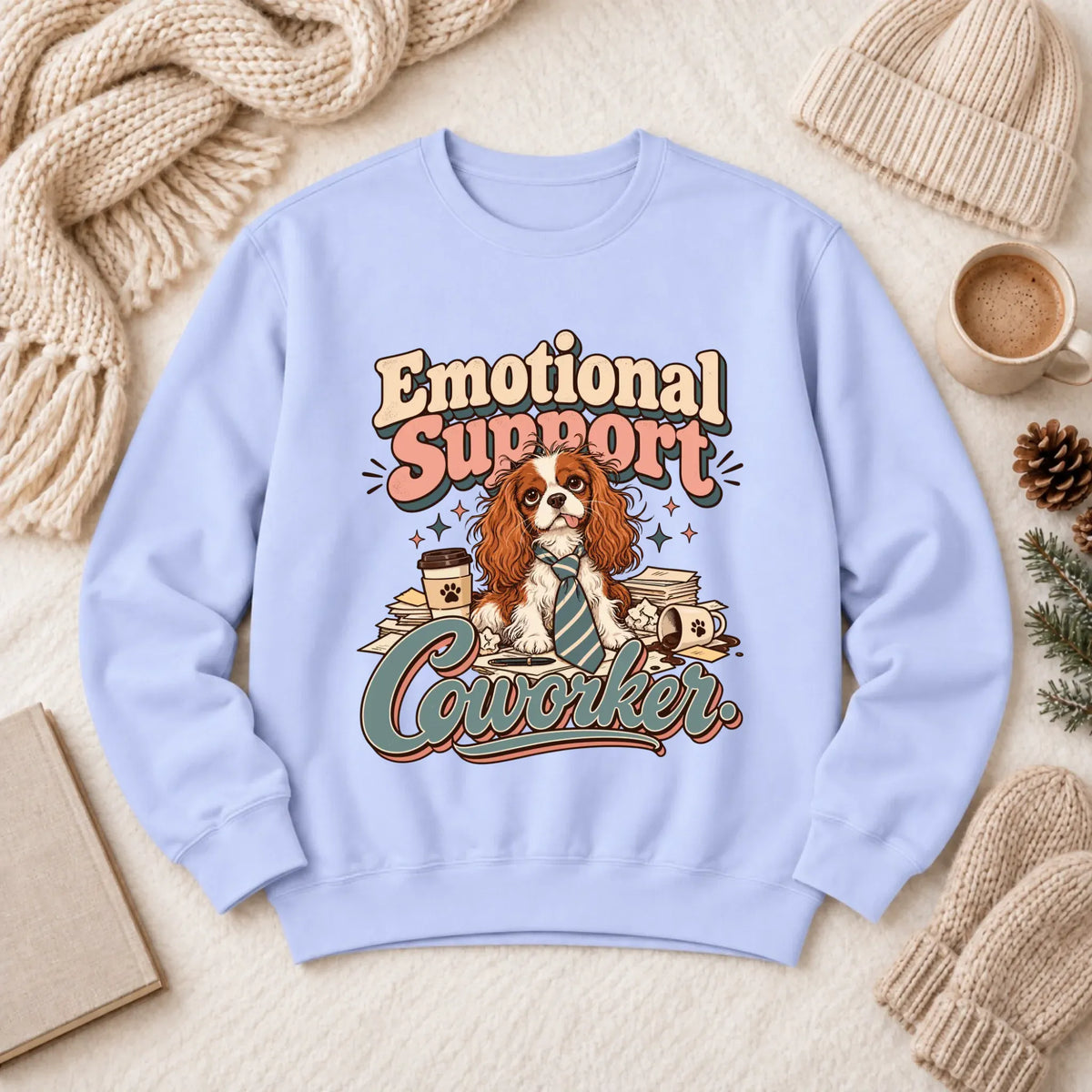 Customizer 1466 LW Sweatshirt Light / Hydrangea / S Custom Cavalier Funny Coworker Unisex Sweatshirt