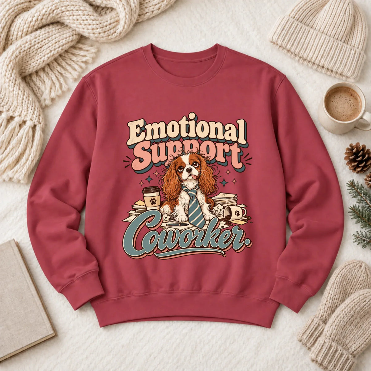 Customizer 1466 LW Sweatshirt Dark / Crimson / S Custom Cavalier Funny Coworker Unisex Sweatshirt