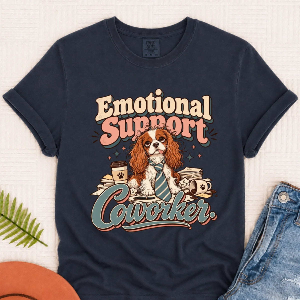 Customizer Monster Dark 1717 / Navy / S Custom Cavalier Funny Coworker Unisex TShirt
