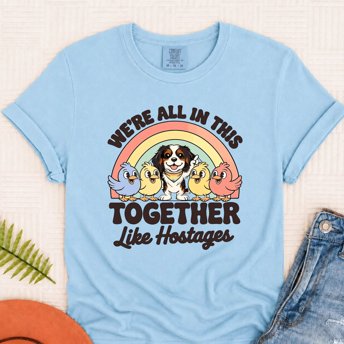 Custom Cavalier Funny Hostage Situation Unisex TShirt Chambray