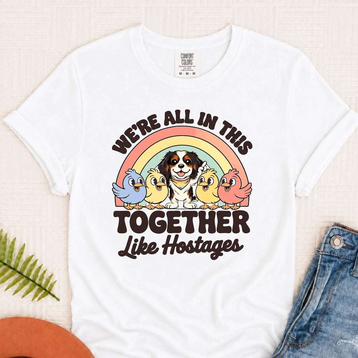 Custom Cavalier Funny Hostage Situation Unisex TShirt White